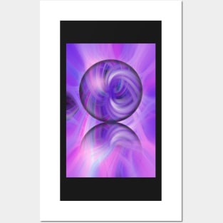 Purple digital glass ball abstract Posters and Art